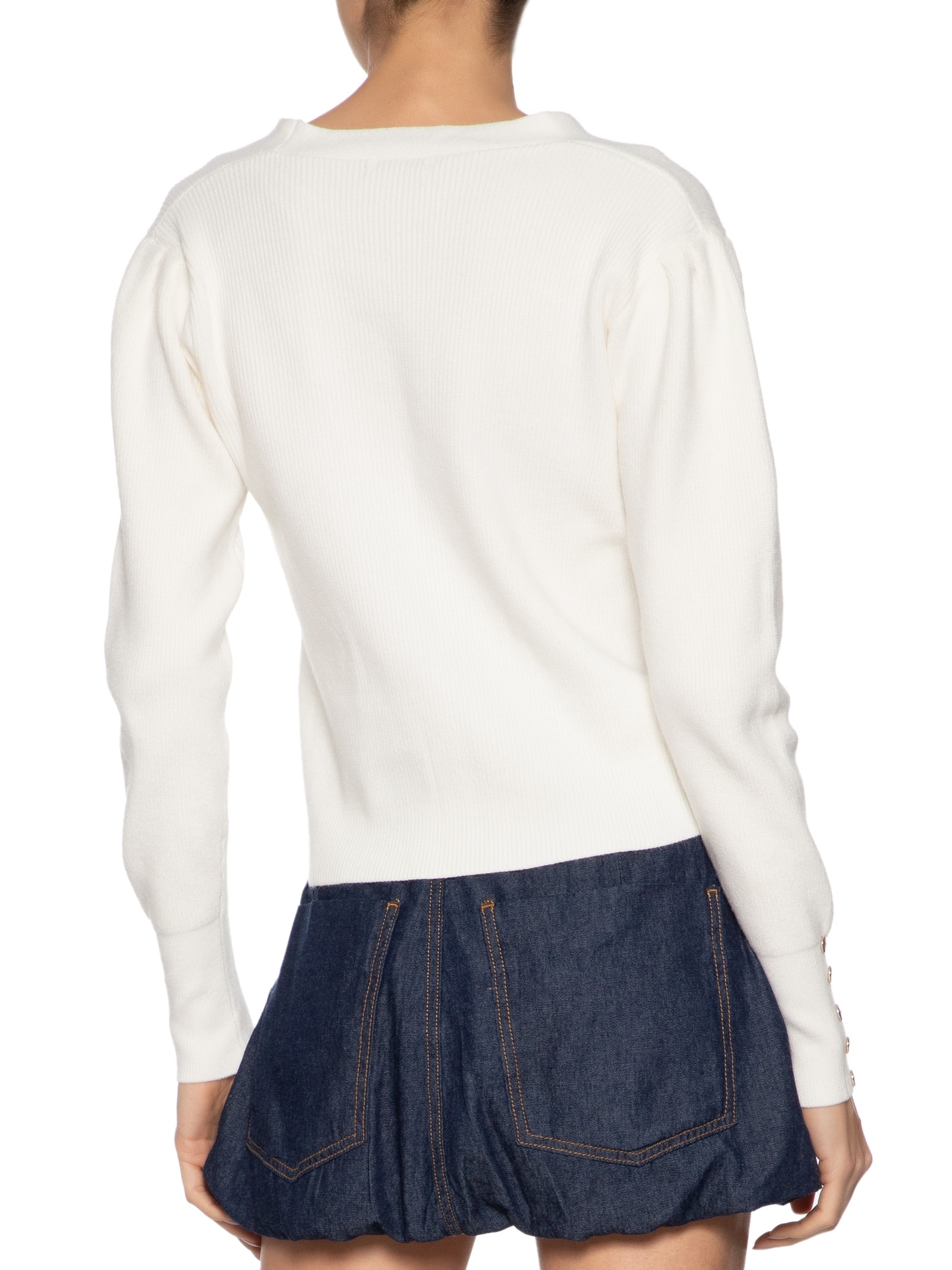 Cardigã Feminino Com Abotoamento Duplo Off White Market 33