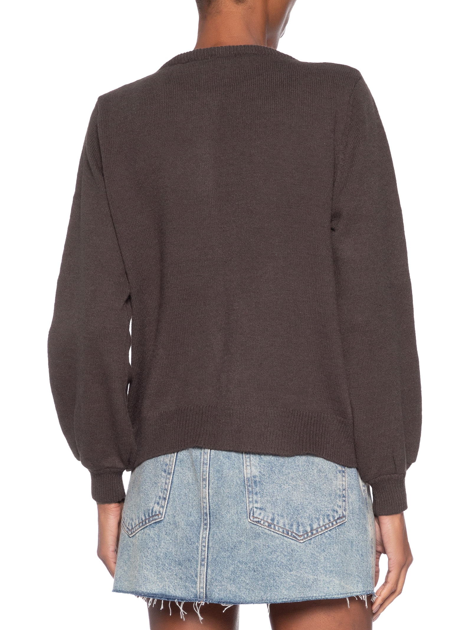 Cardigã Feminino Com Amarração Marrom Market 33