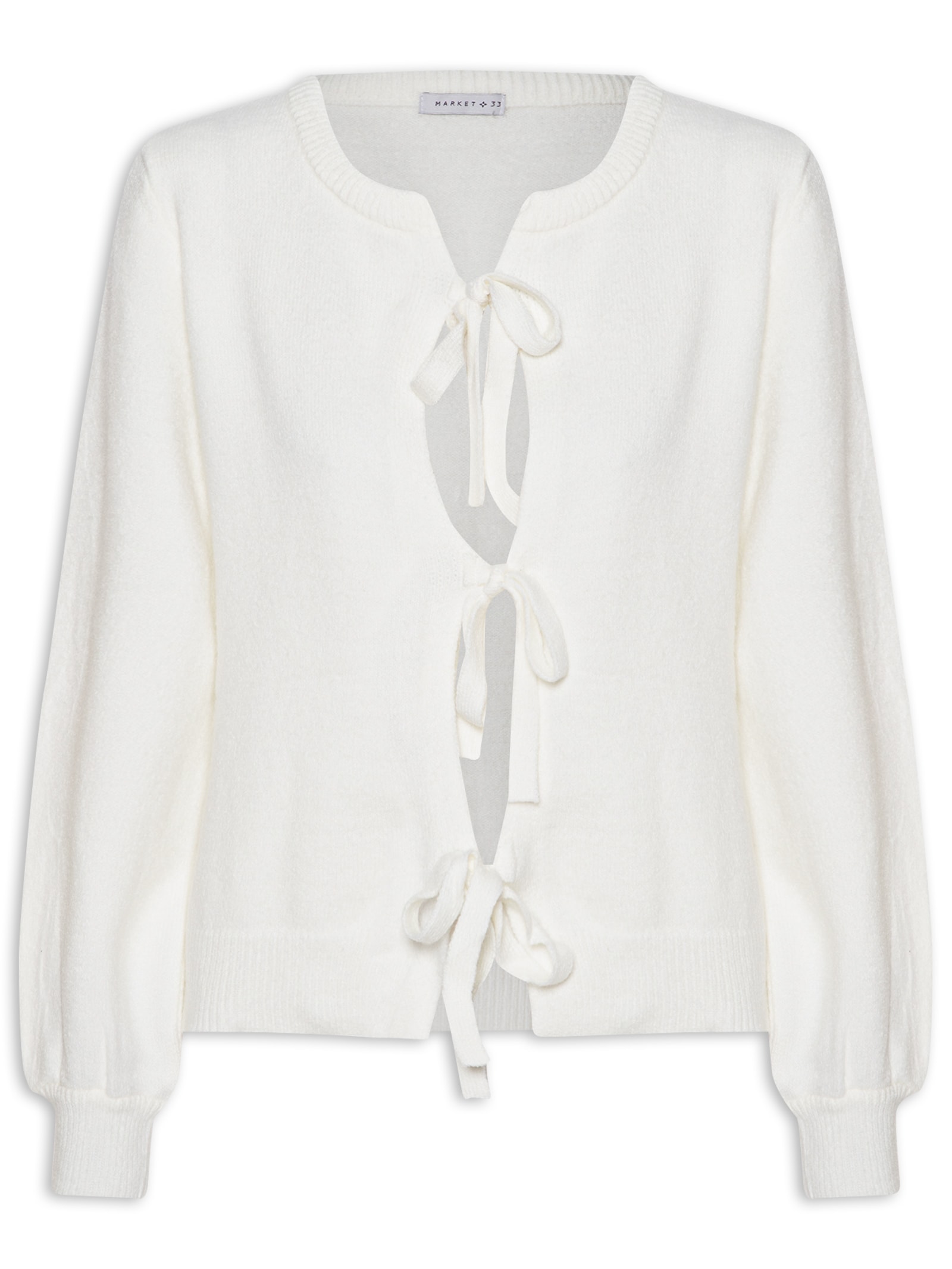 Cardigã Feminino Com Amarração Off White Market 33
