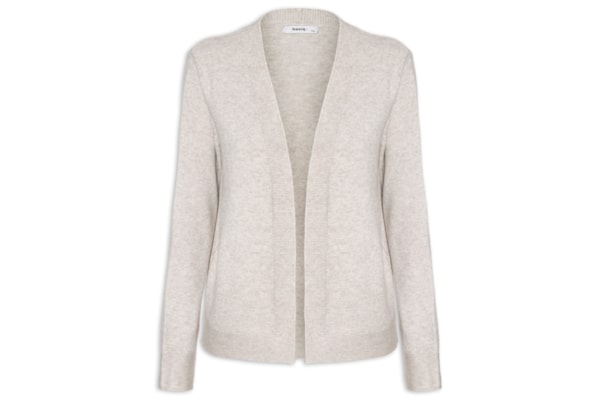 Cardigã Feminino Comfy Em Tricot - Bege