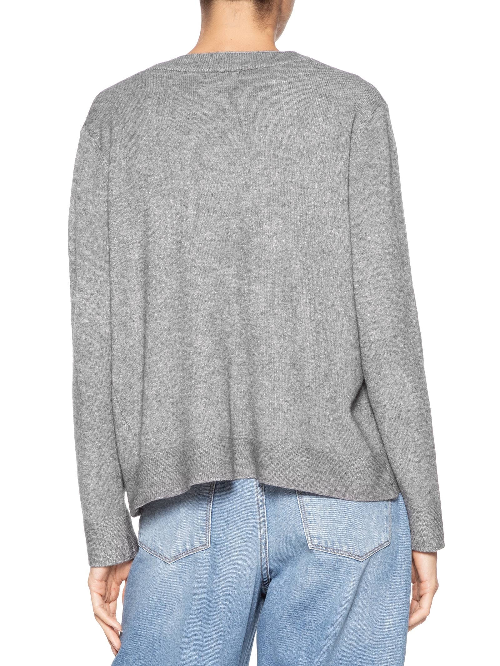 Cardigã Feminino Comfy Em Tricot Cinza Basiq