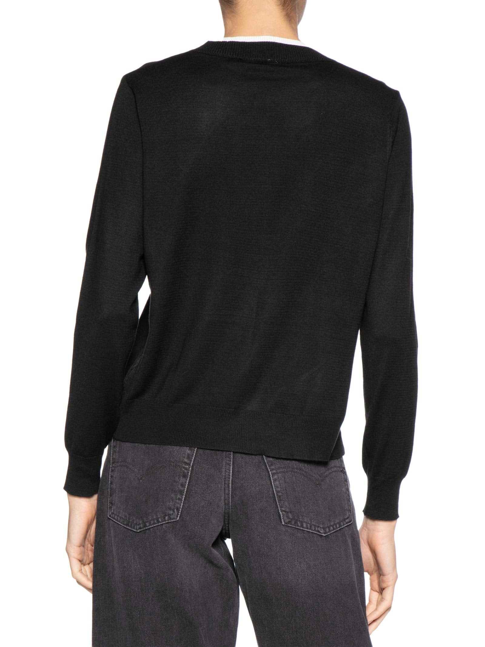 Cardigã Feminino Detalhe Bicolor Preto Basiq