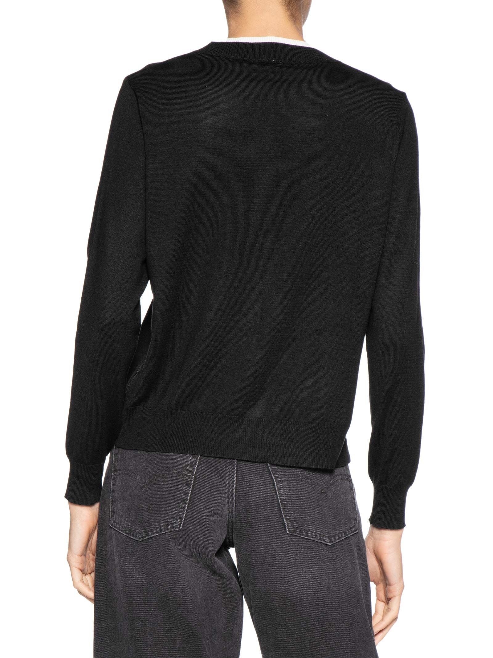 Cardigã Feminino Detalhe Bicolor Preto Basiq