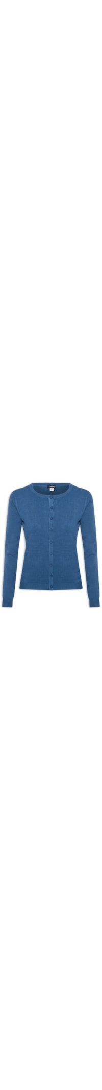 Cardigã Feminino Em Tricot - Azul