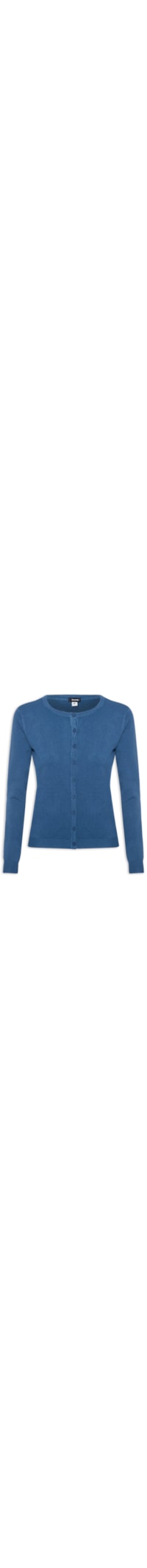 Cardigã Feminino Em Tricot - Azul