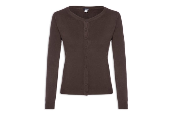 Cardigã Feminino Em Tricot - Marrom