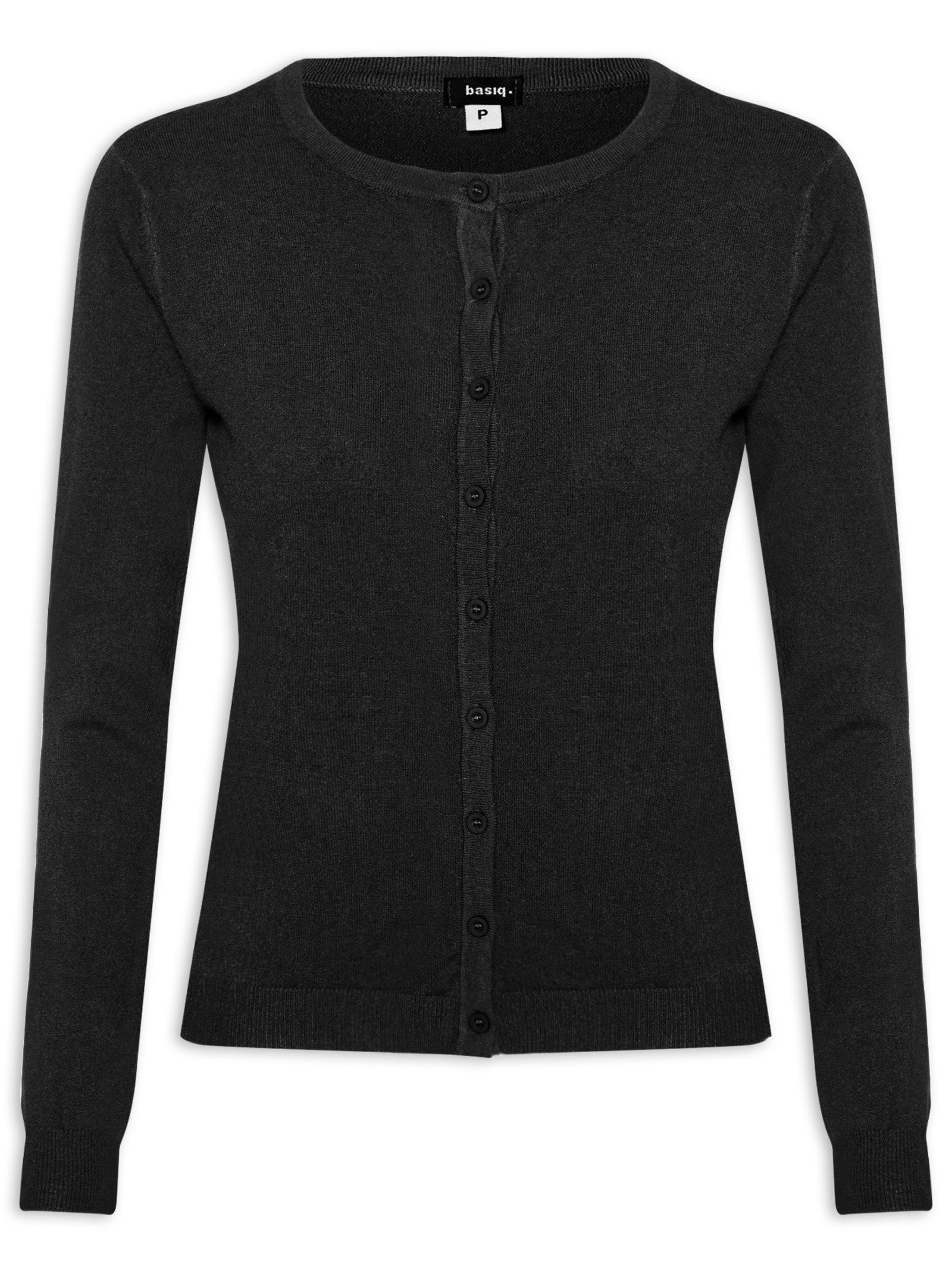 Cardigã Feminino Em Tricot Preto Basiq