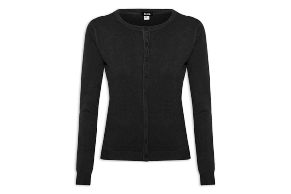 Cardigã Feminino Em Tricot - Preto