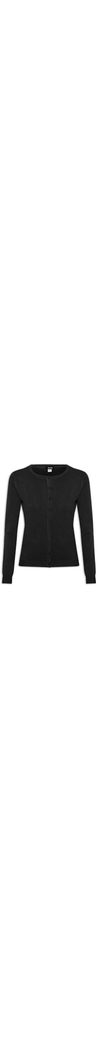 Cardigã Feminino Em Tricot - Preto
