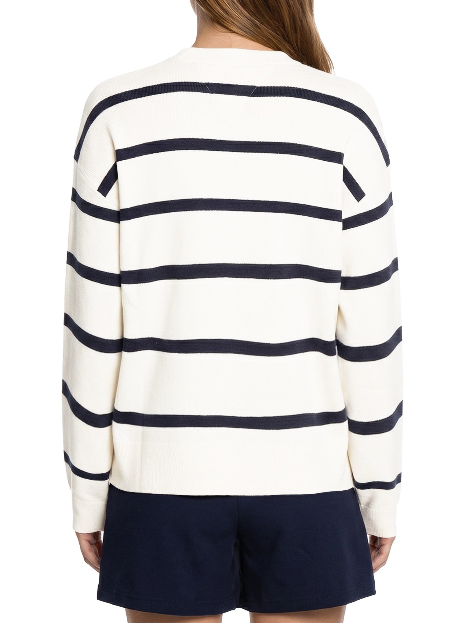 Cardigã Feminino Full Needle Graphic Branco Tommy Hilfiger