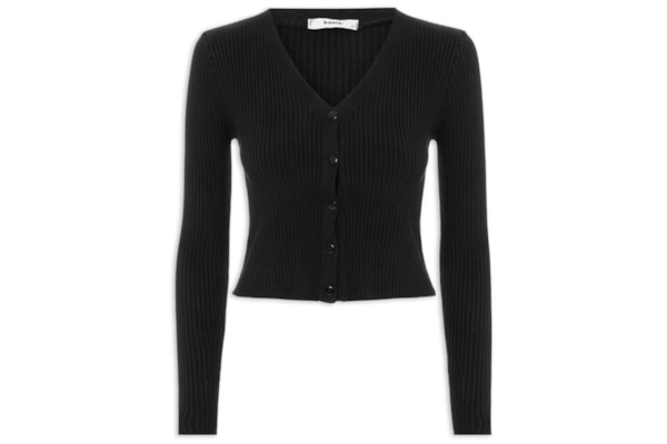 Cardigã Feminino Gola V - Preto