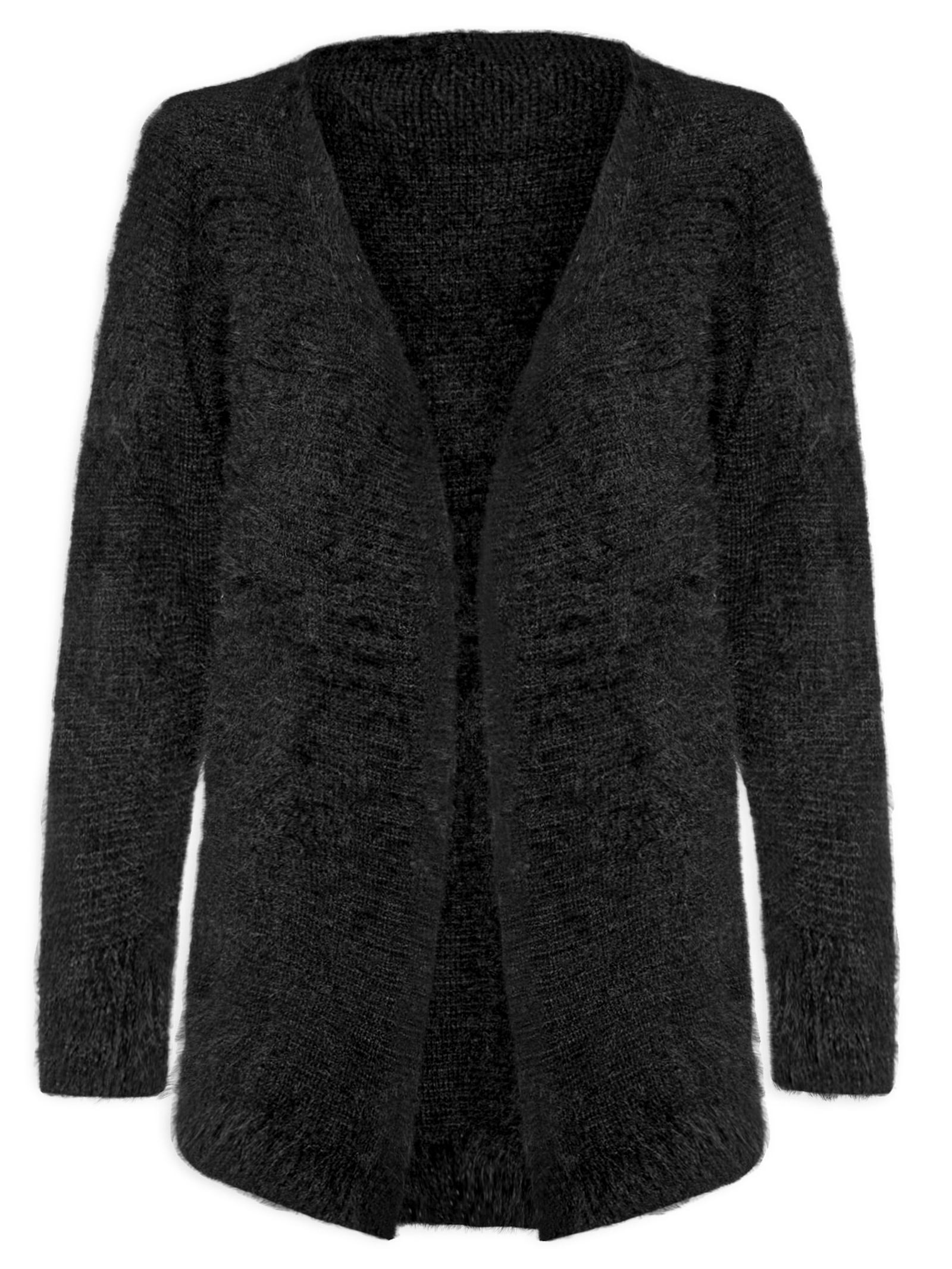 Cardigã Feminino Longo Pelinho Preto Cacay