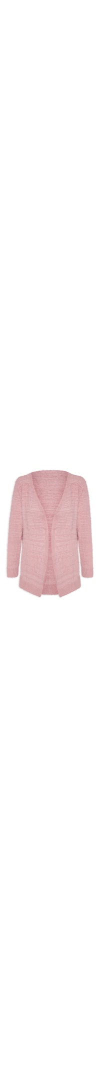 Cardigã Feminino Longo Pelinho - Rosa