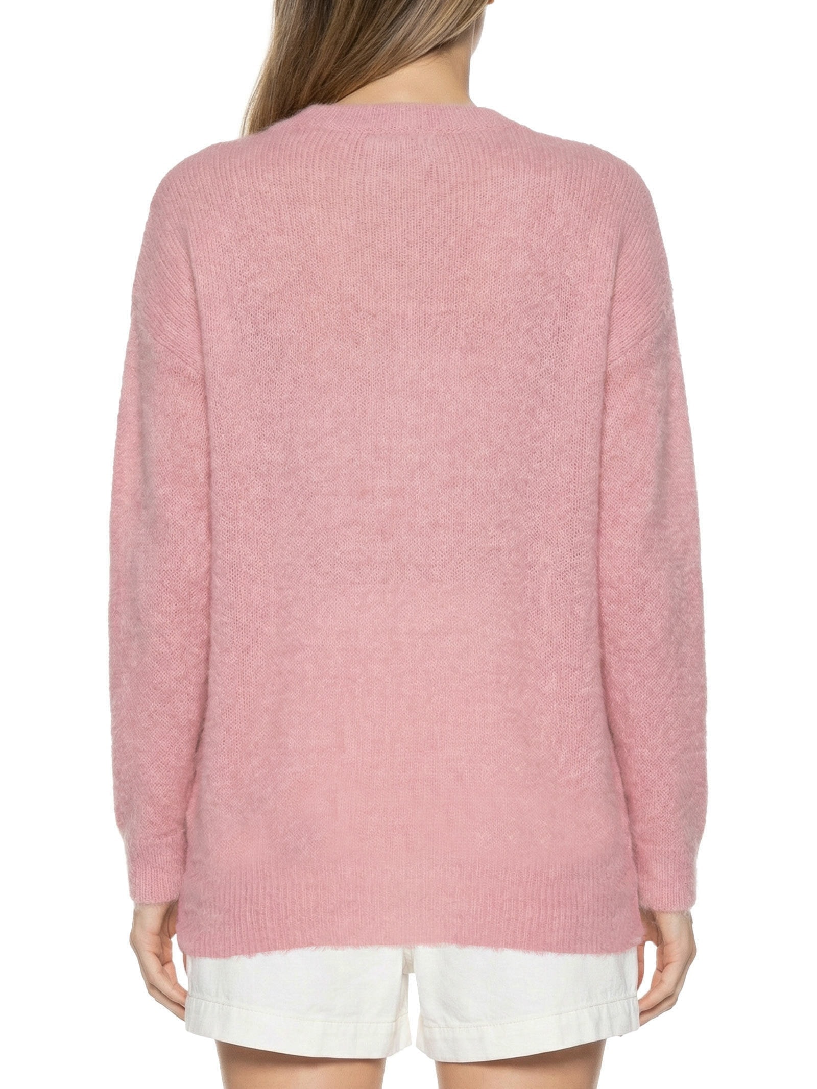 Cardigã Feminino Longo Pelinho Rosa Cacay