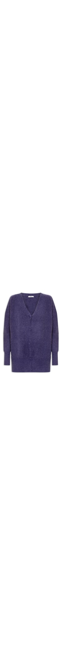 Cardigã Feminino Oversized Texturizado - Azul