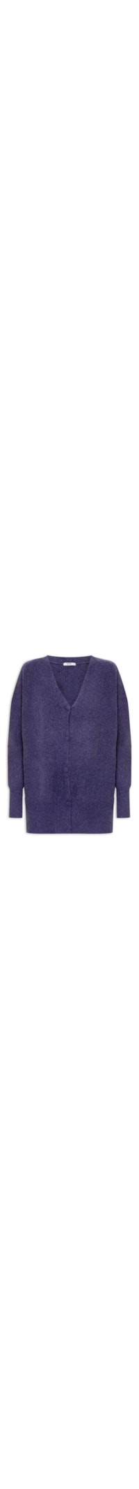 Cardigã Feminino Oversized Texturizado - Azul