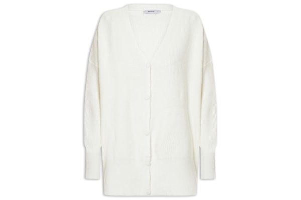 Cardigã Feminino Oversized Texturizado - Off White