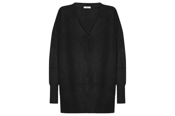 Cardigã Feminino Oversized Texturizado - Preto