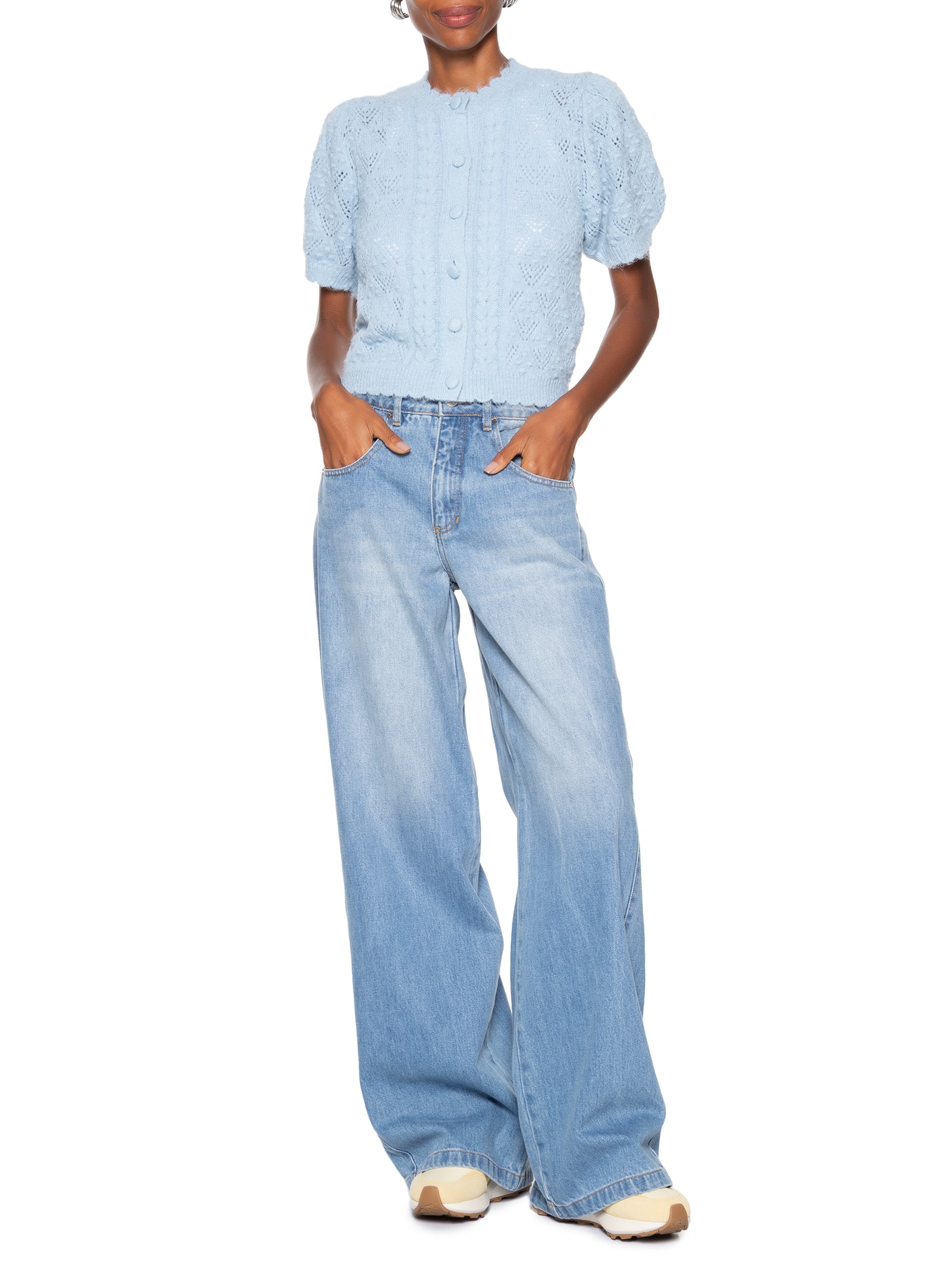 Cardigã Feminino Pauline Pointelle SS Cardi Azul Levi's