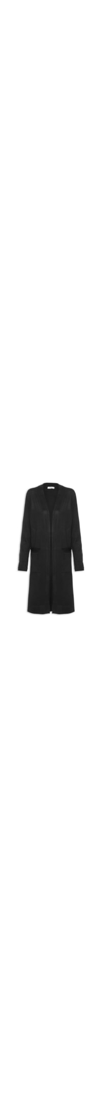 Cardigã Feminino Tricot Básico - Preto