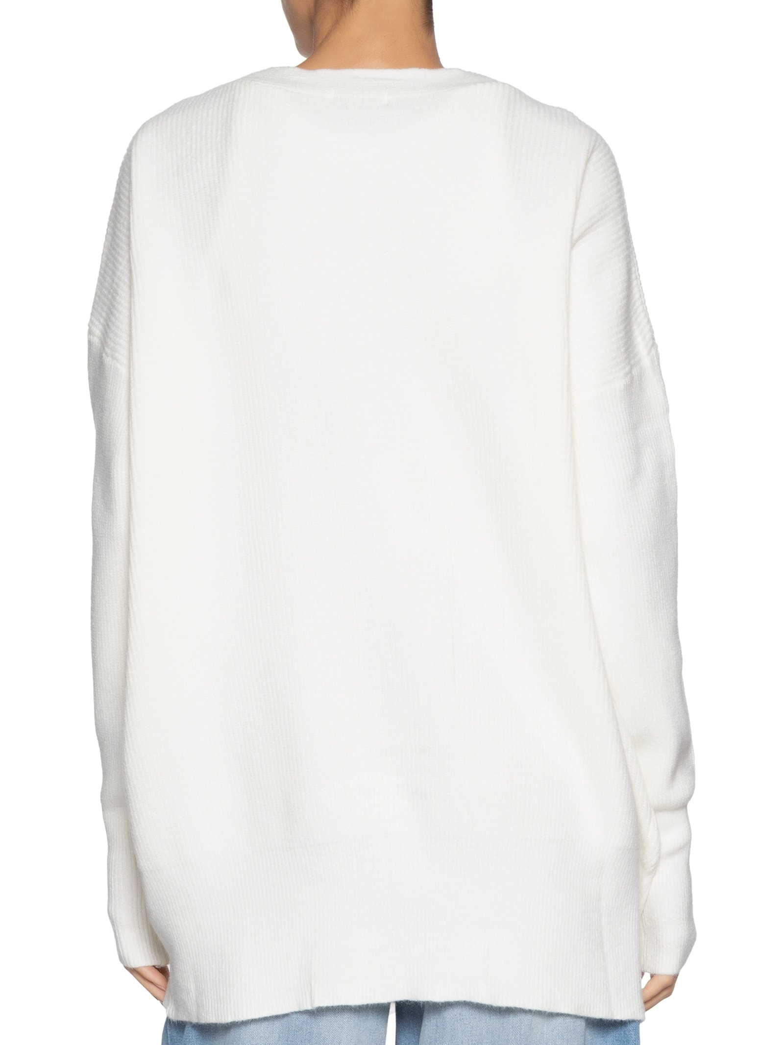Cardigã Feminino Tricot Oversized Texturizado Off White Basiq