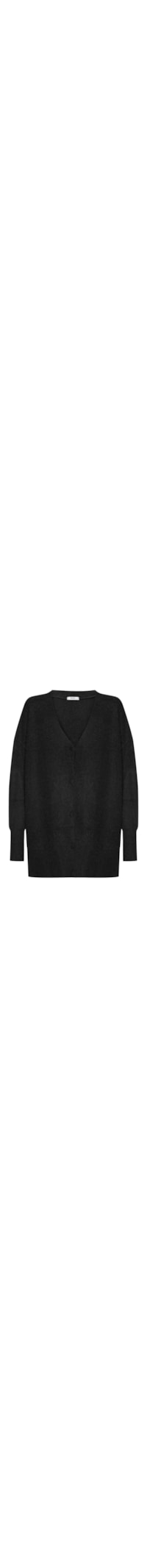 Cardigã Feminino Tricot Oversized Texturizado - Preto
