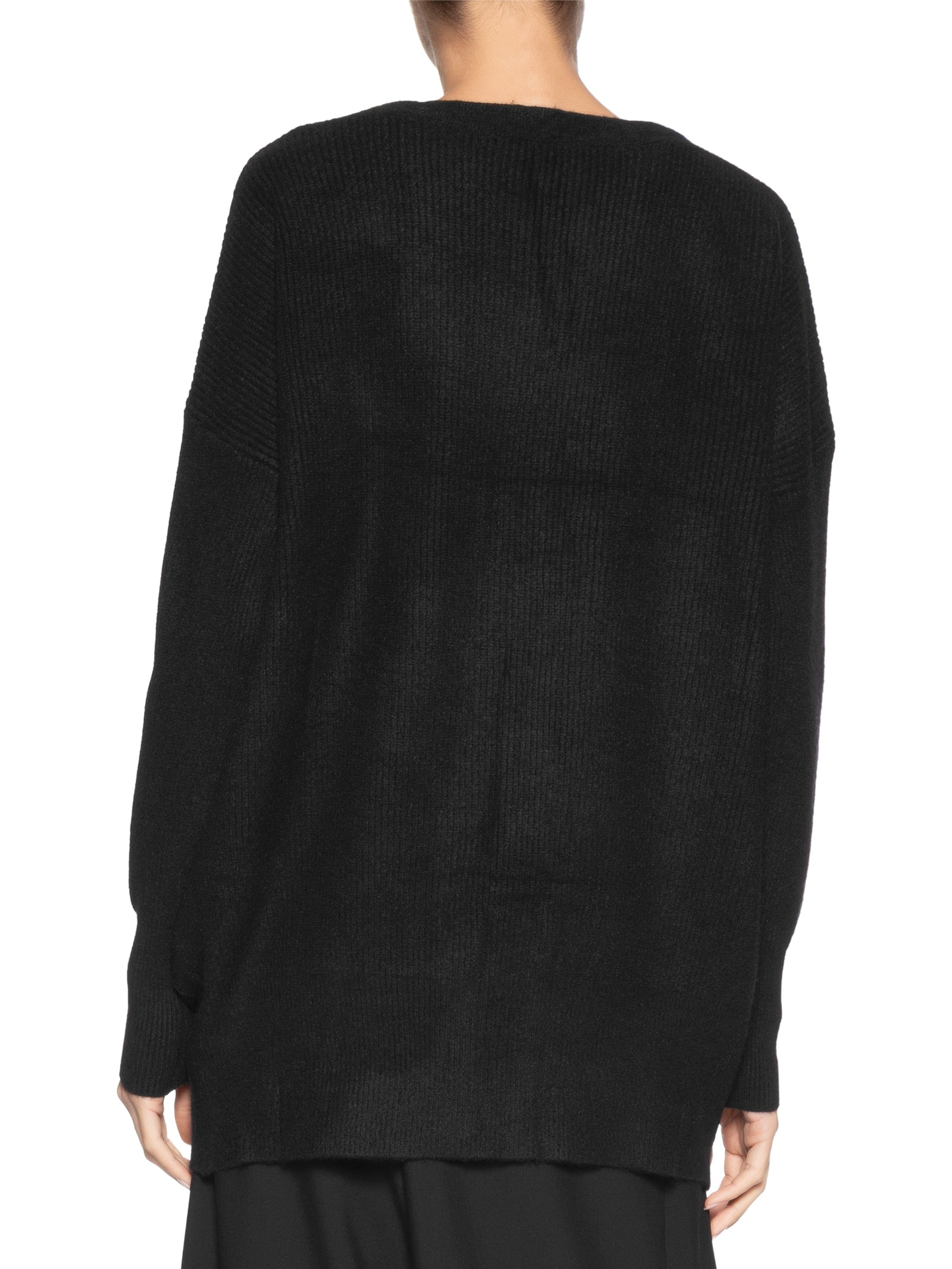 Cardigã Feminino Tricot Oversized Texturizado Preto Basiq
