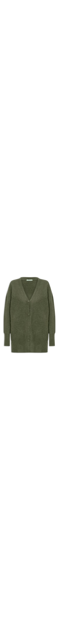 Cardigã Feminino Tricot Oversized Texturizado - Verde
