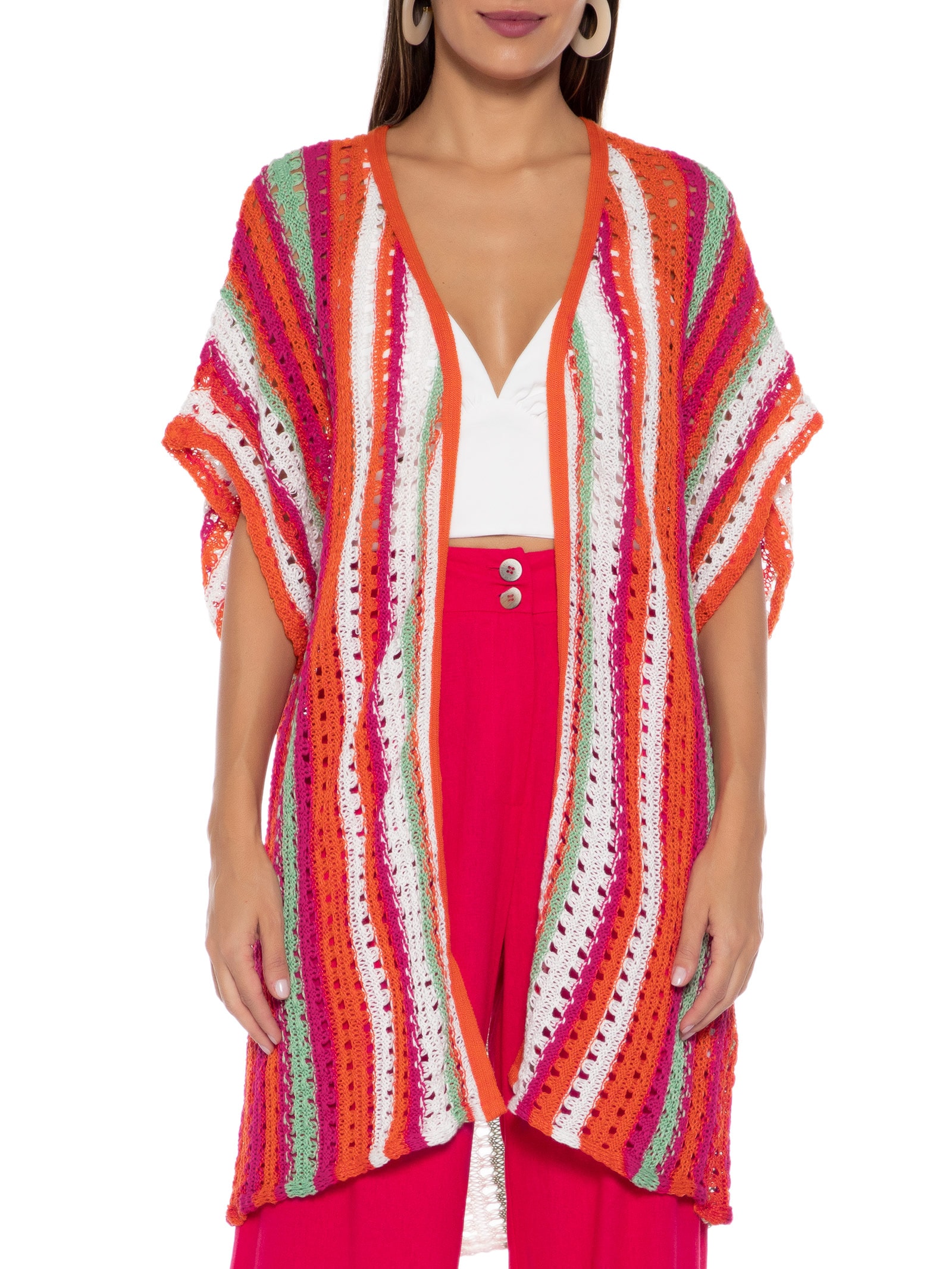 ★美品★AMERI FUNNY COLOR KNIT CARDIGAN TOP CARDIGAN TRICOT COLORIDO