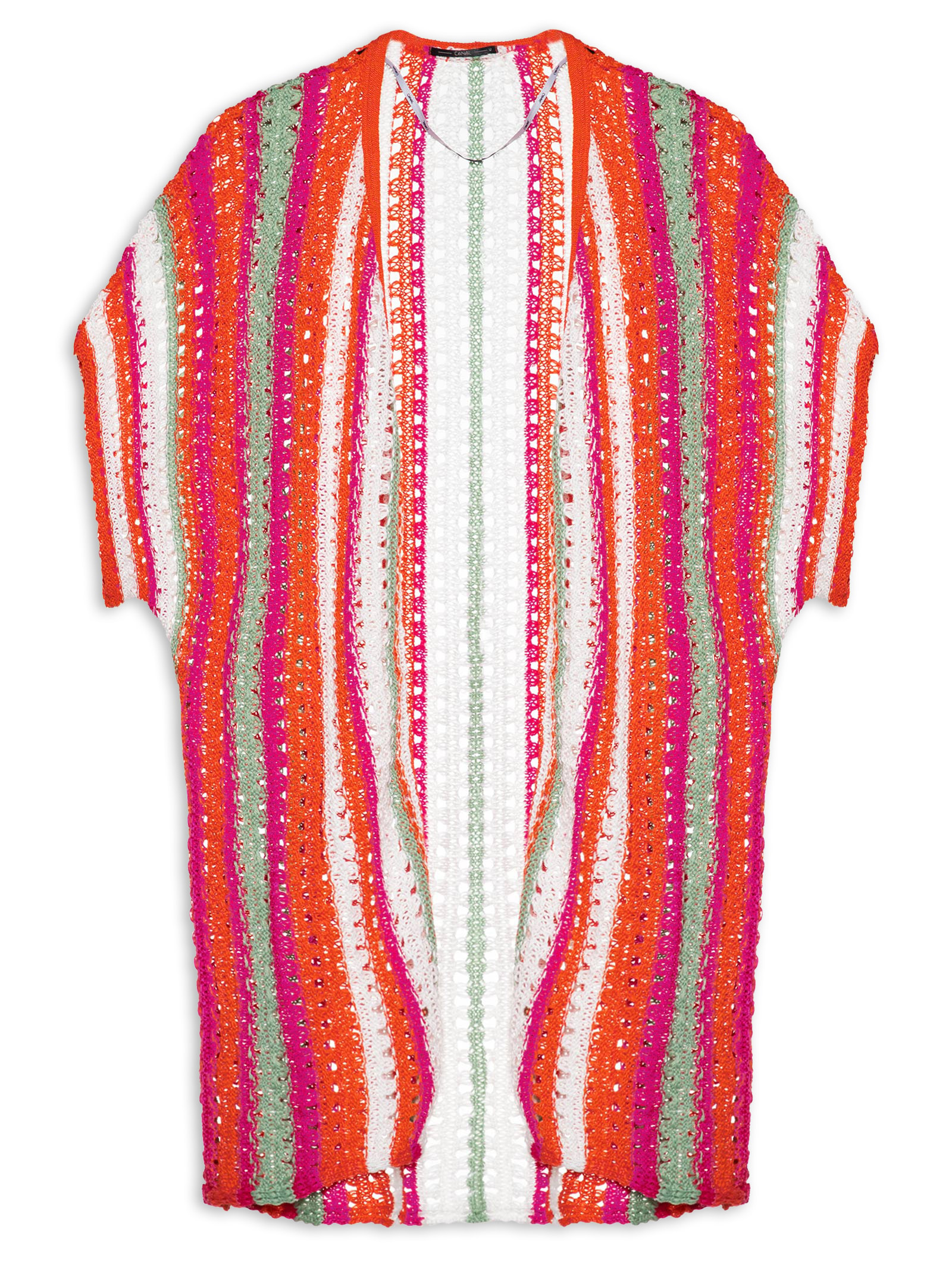 Canal - Cardigan Color Tricot - Laranja