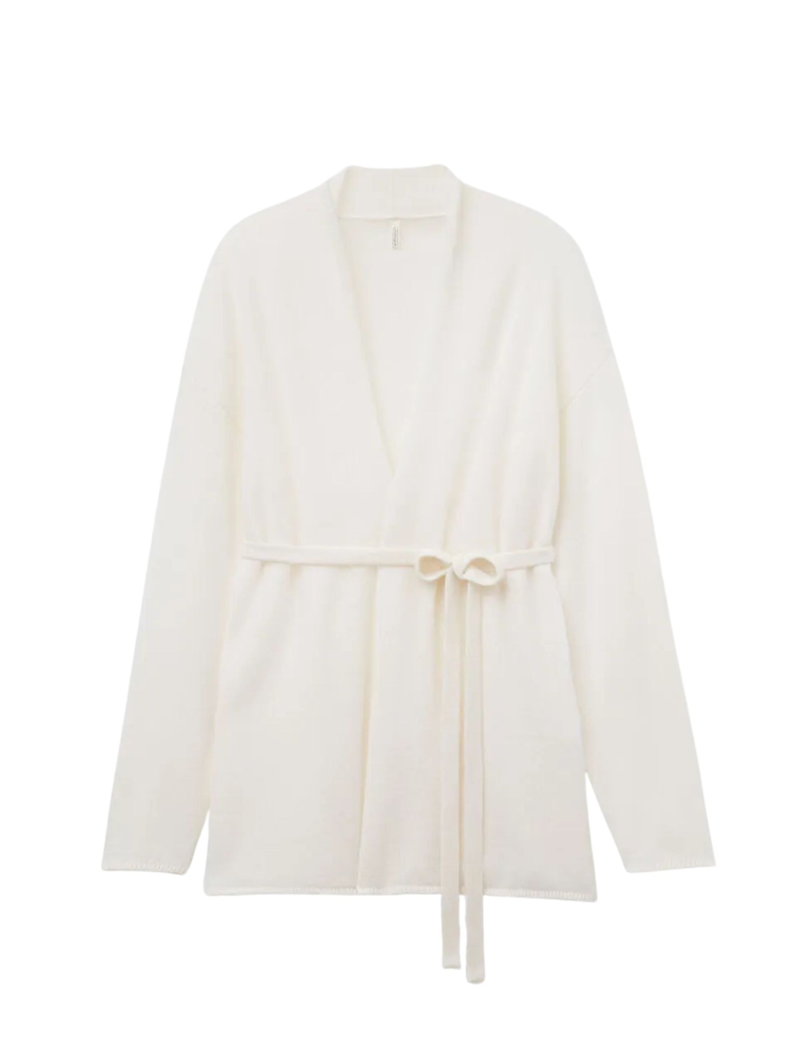 Cardigan Com Cinto 100% Cashmere Marfim Intimissimi