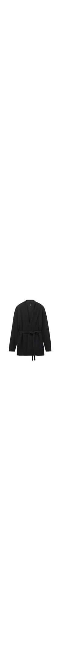 Cardigan Com Cinto 100% Cashmere - Preto