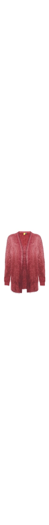 Cardigan Feminina Tricot Pelinho Degrade - Vermelho
