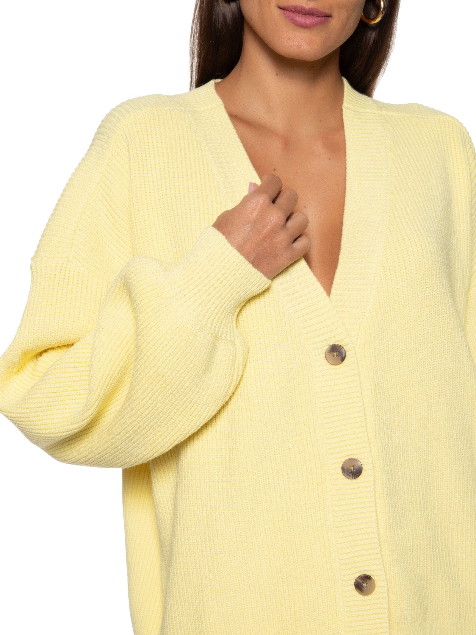 Cardigan Feminino - Amarelo - Dzarm