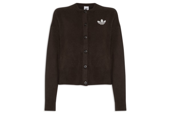 Cardigan Feminino Botão Cropped - Marrom