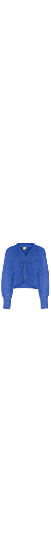 Cardigan Feminino Curto Pelinho - Azul