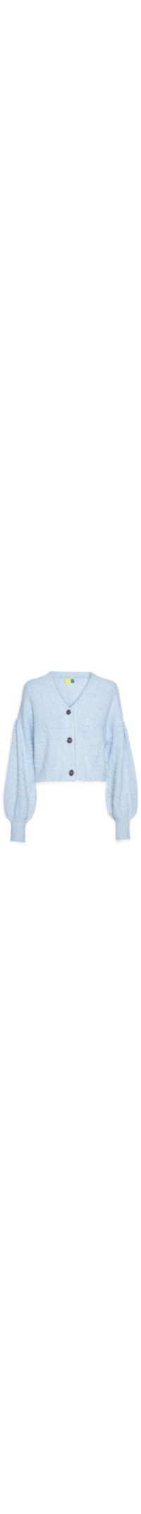 Cardigan Feminino Curto Pelinho - Azul