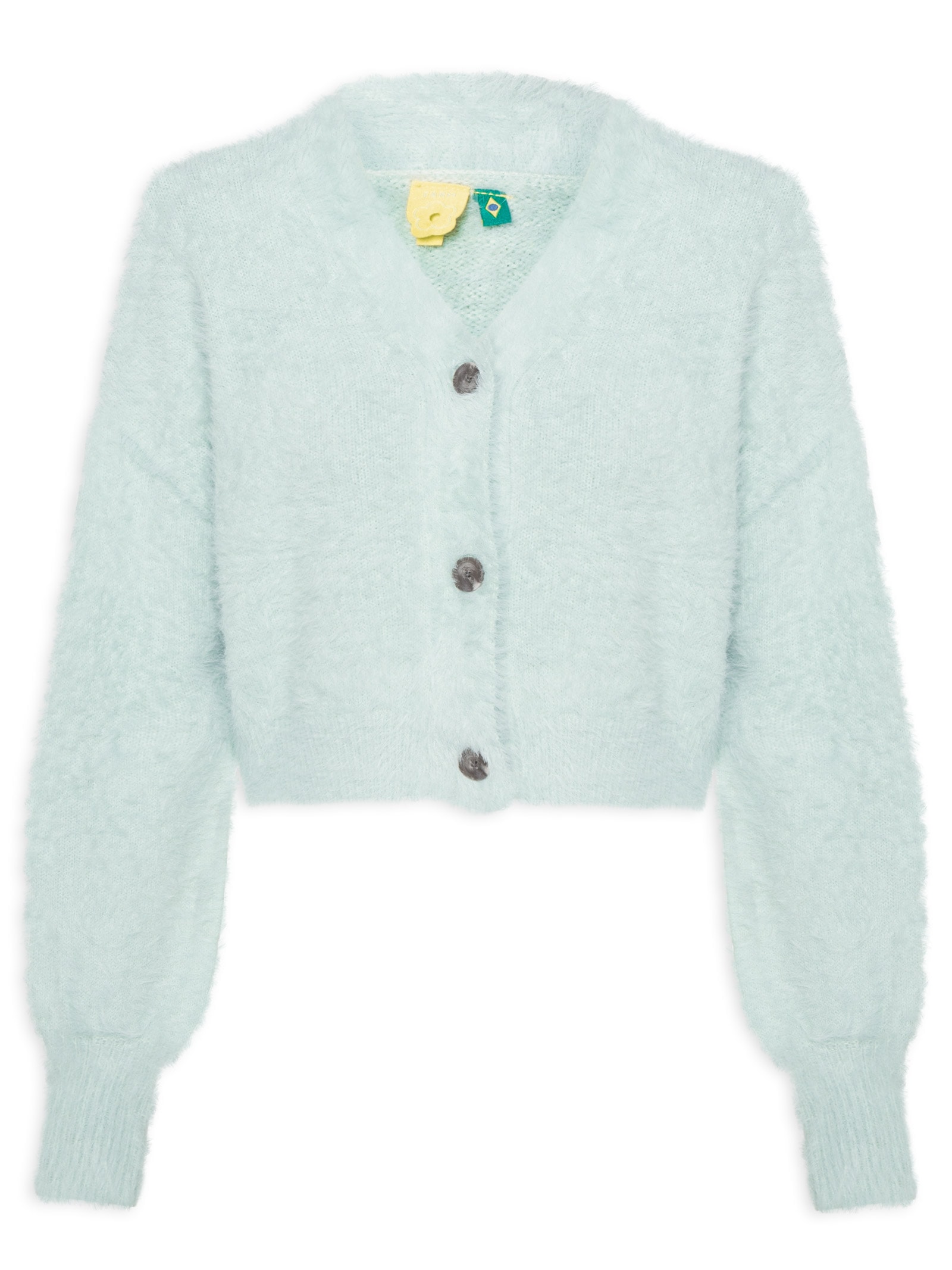 Cardigan Feminino Curto Pelinho Azul Farm