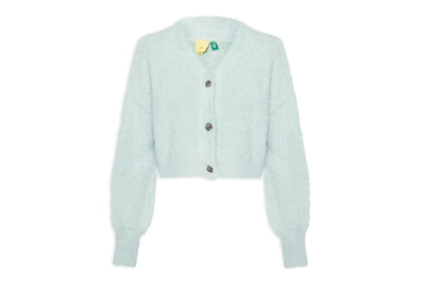 Cardigan Feminino Curto Pelinho - Azul