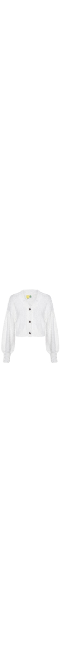 Cardigan Feminino Curto Pelinho - Branco