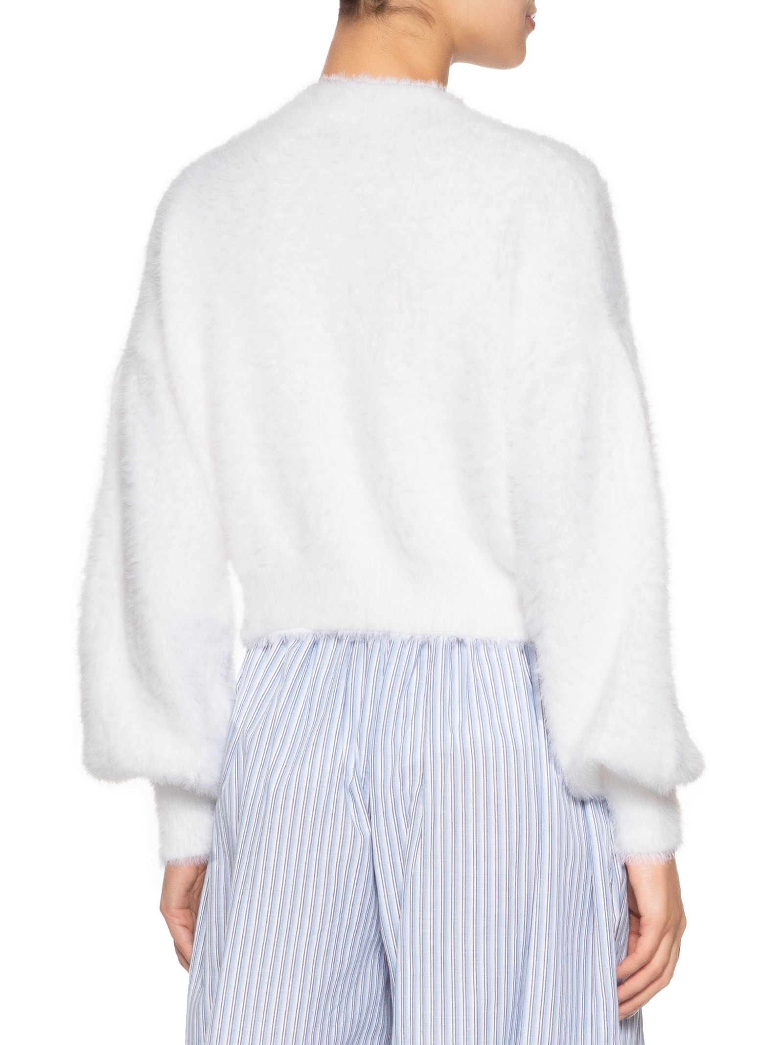 Cardigan Feminino Curto Pelinho Branco Farm