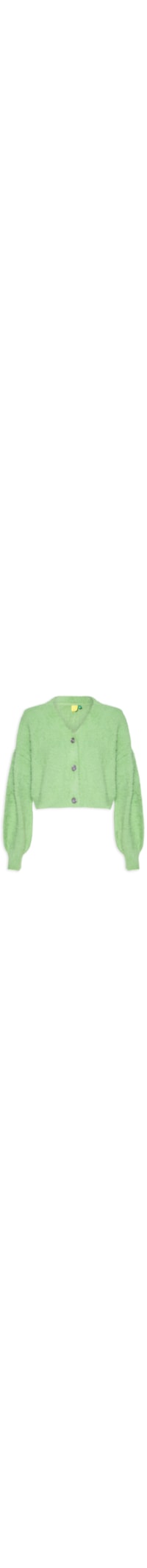 Cardigan Feminino Curto Pelinho - Verde