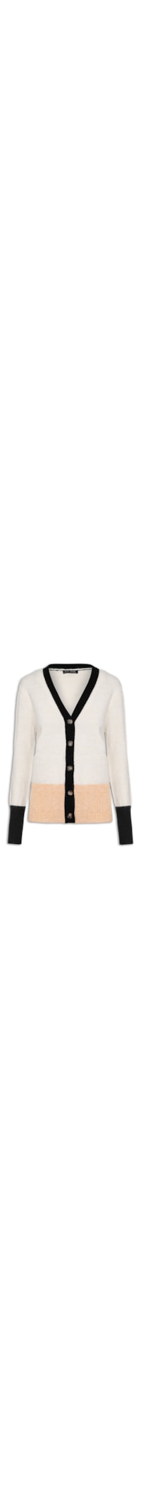 Cardigan Feminino de Tricot Multicolor - Bege