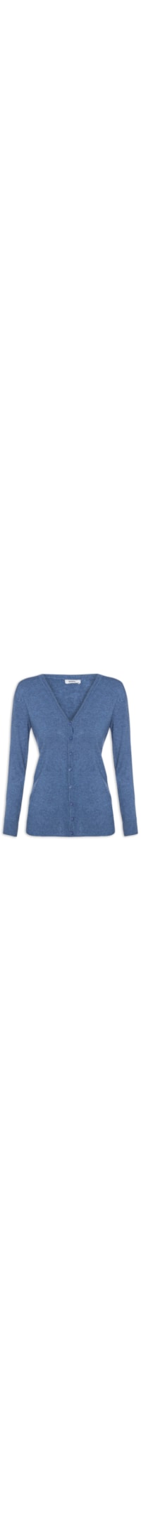 Cardigan Feminino Decote V - Azul