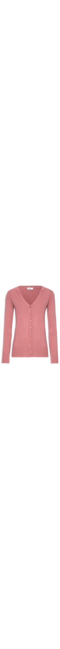Cardigan Feminino Decote V Com Botões - Rosa