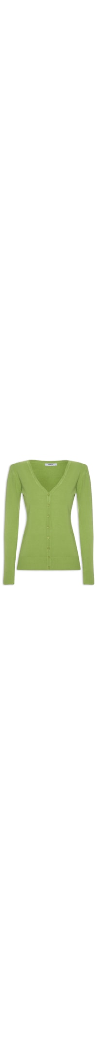 Cardigan Feminino Decote V Com Botões - Verde