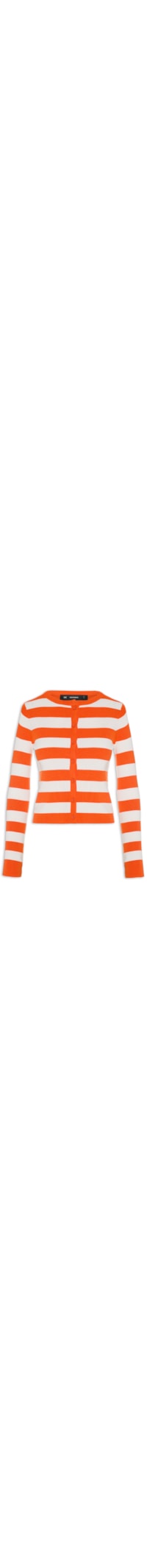 Cardigan Feminino Estampado - Laranja