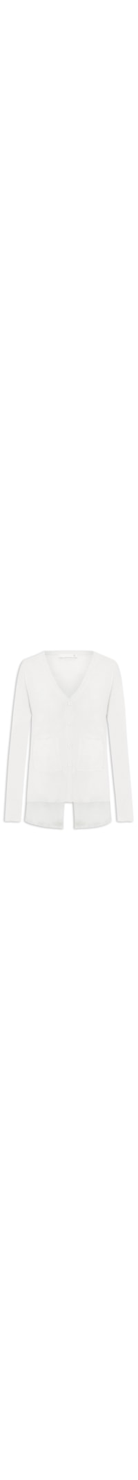 Cardigan Feminino Fenda Puro Cashmere Light - Branco