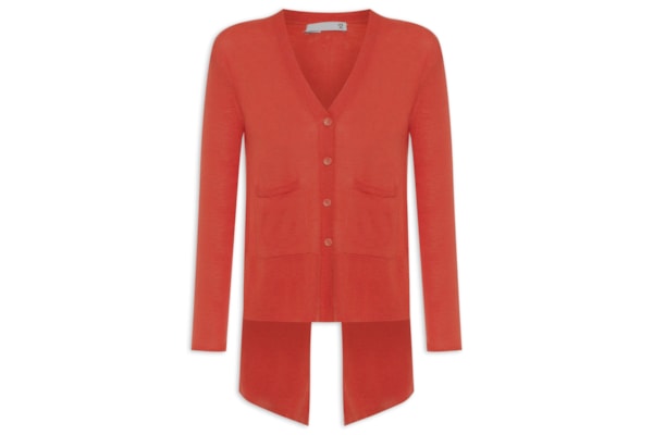 Cardigan Feminino Fenda Puro Cashmere Light - Vermelho