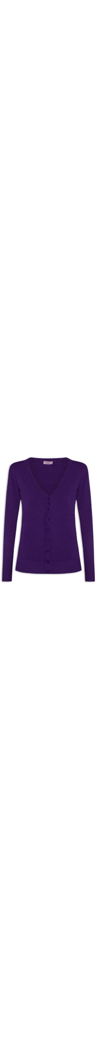 Cardigan Feminino Gola V - Roxo